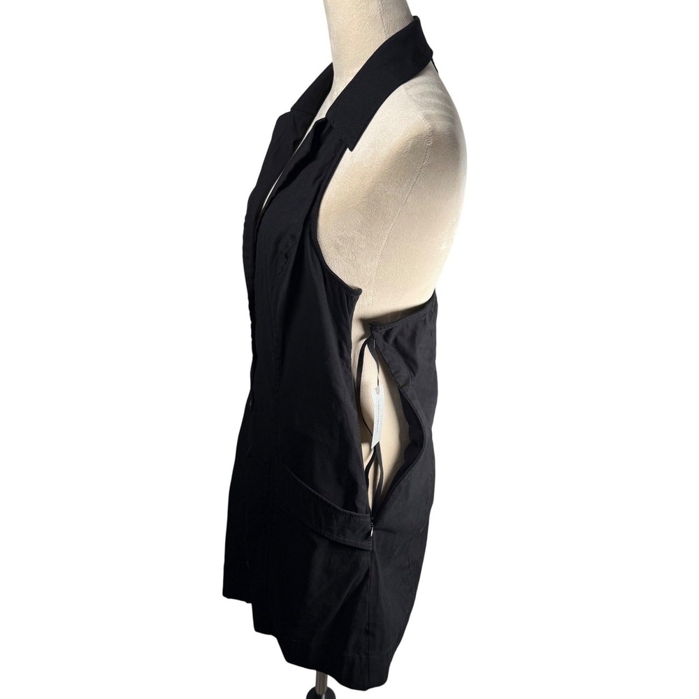 NWT Maeve Anthropologie Lined Linen Blend Halter Mini Dress Side Zip Size LP - Picture 5 of 16